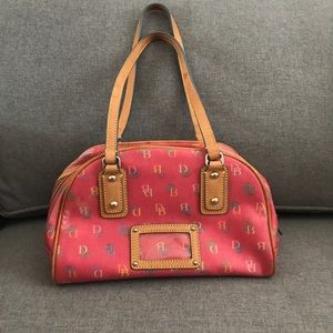 Dooney & Bourke Pink Multi-Color Coated Canvas Bag